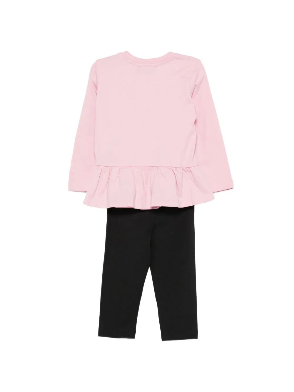 MSGM Kids Top en legging verfraaid met logo en ruches Roze