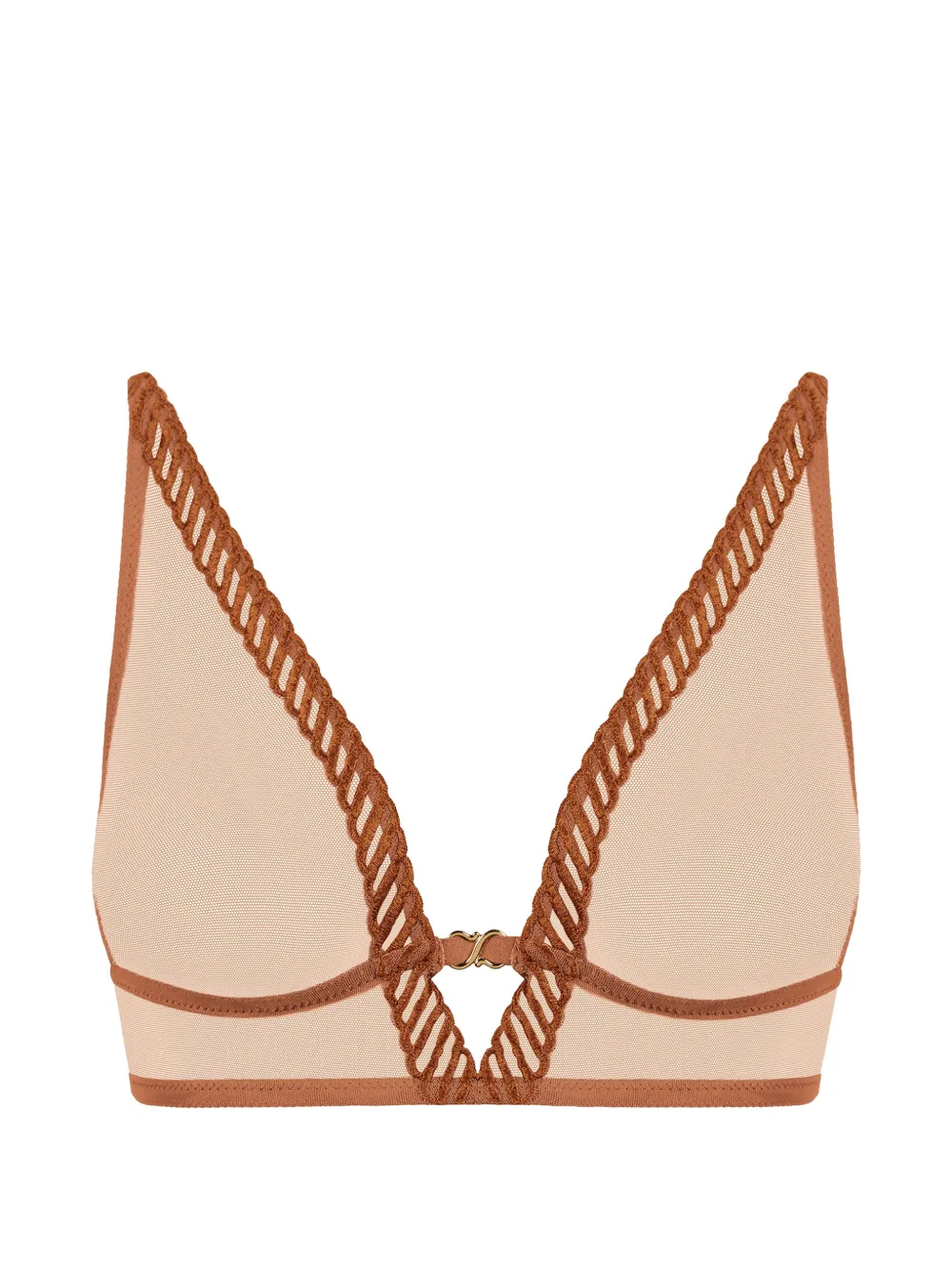 Aubade Reggiseno a triangolo Sheer Emotion con ricamo - Toni neutri