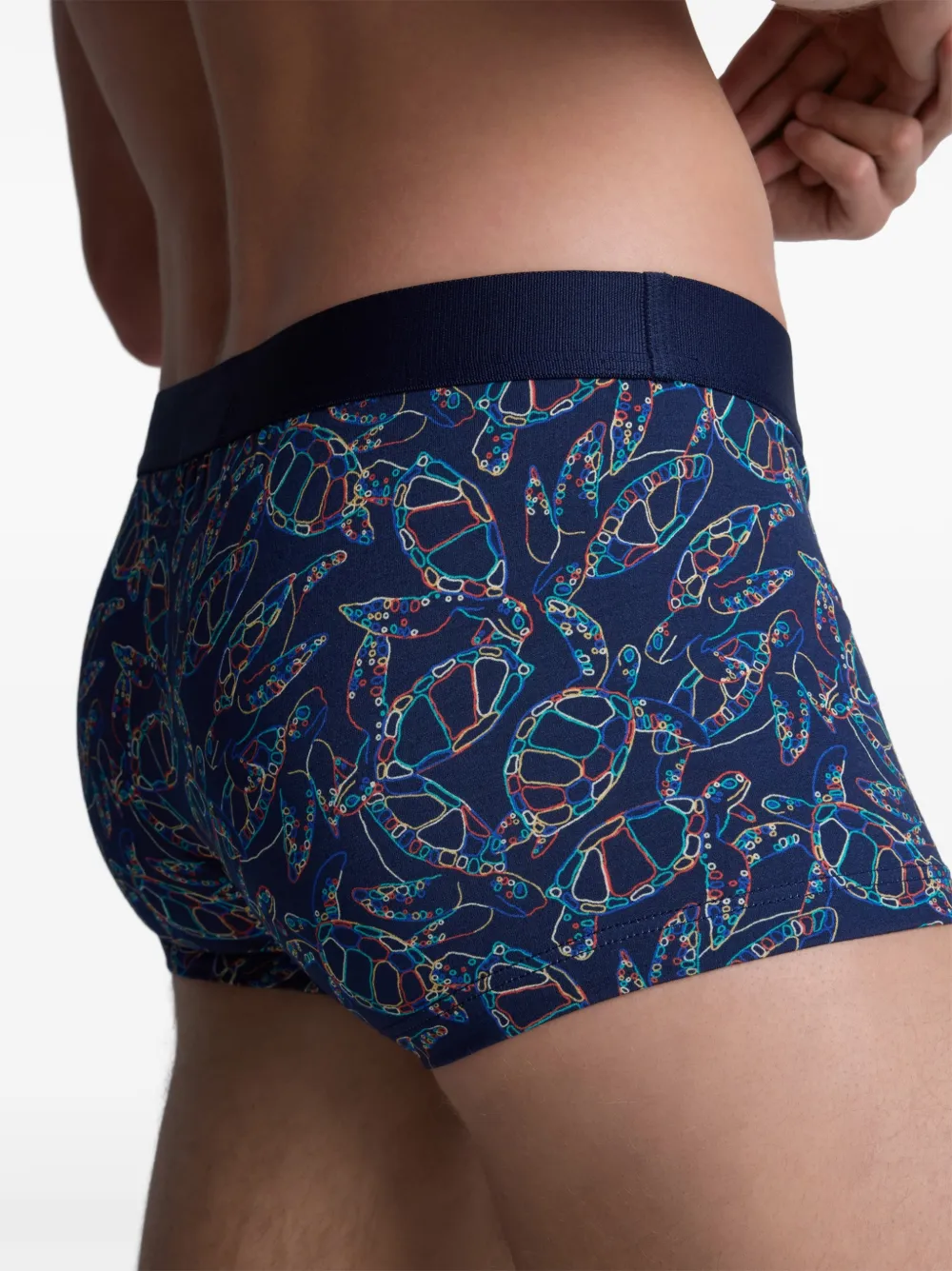 Aubade Turtle-print Trunks In Blue