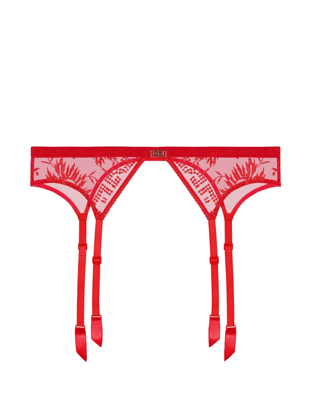 Aubade Reggicalze Rules of Attraction ricamato - Rosso