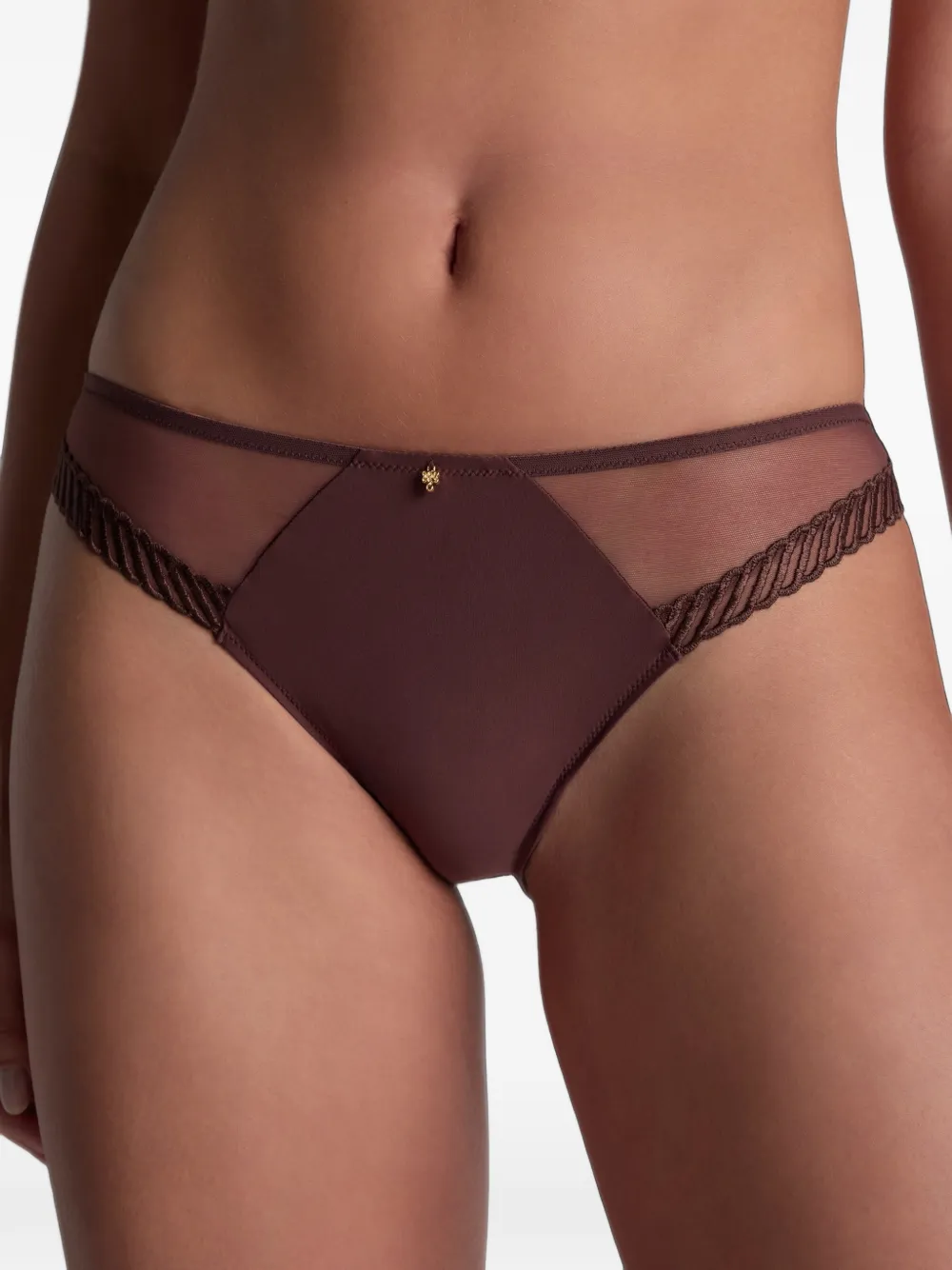Aubade Sheer Emotion slip Bruin