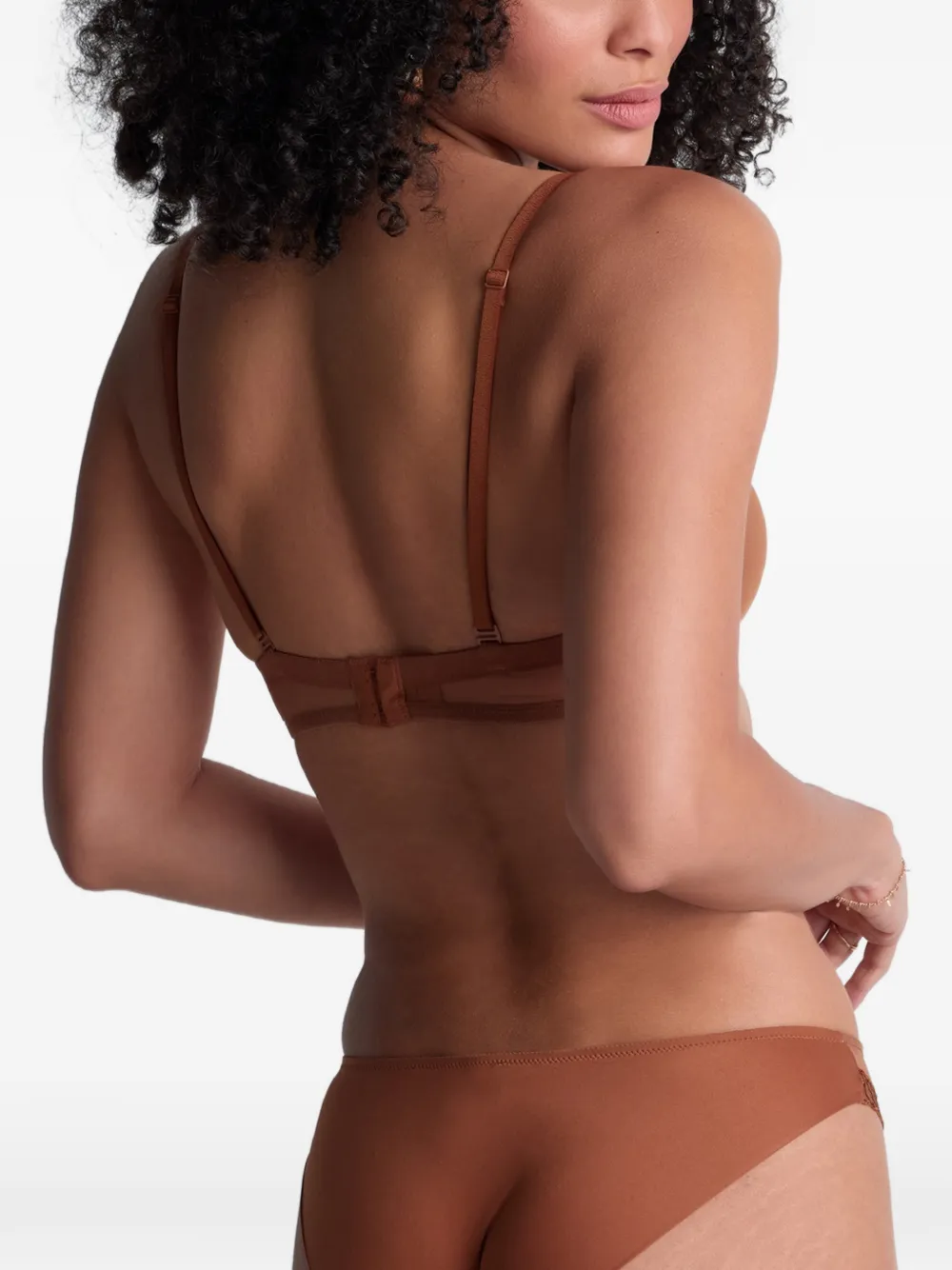 Aubade Sheer Emotion plunge bandeau bh Bruin