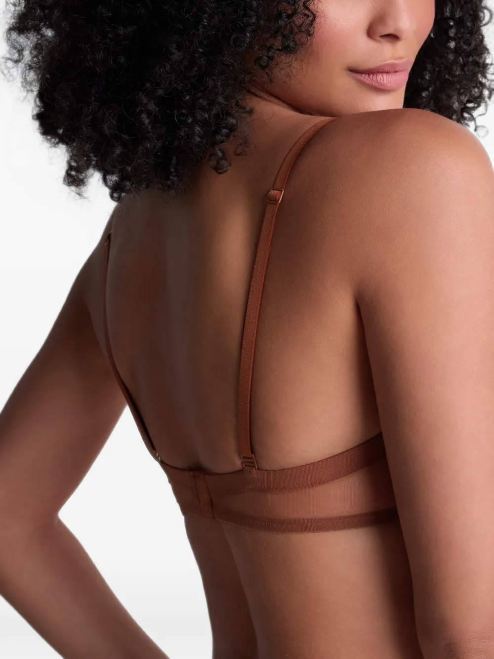 Aubade Sheer Emotion plunge bandeau bh Bruin