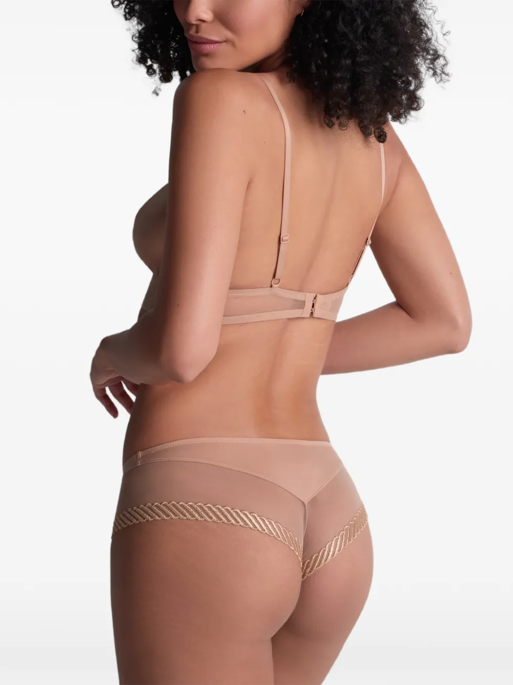 Aubade Cheeky Sheer Emotion slip Beige
