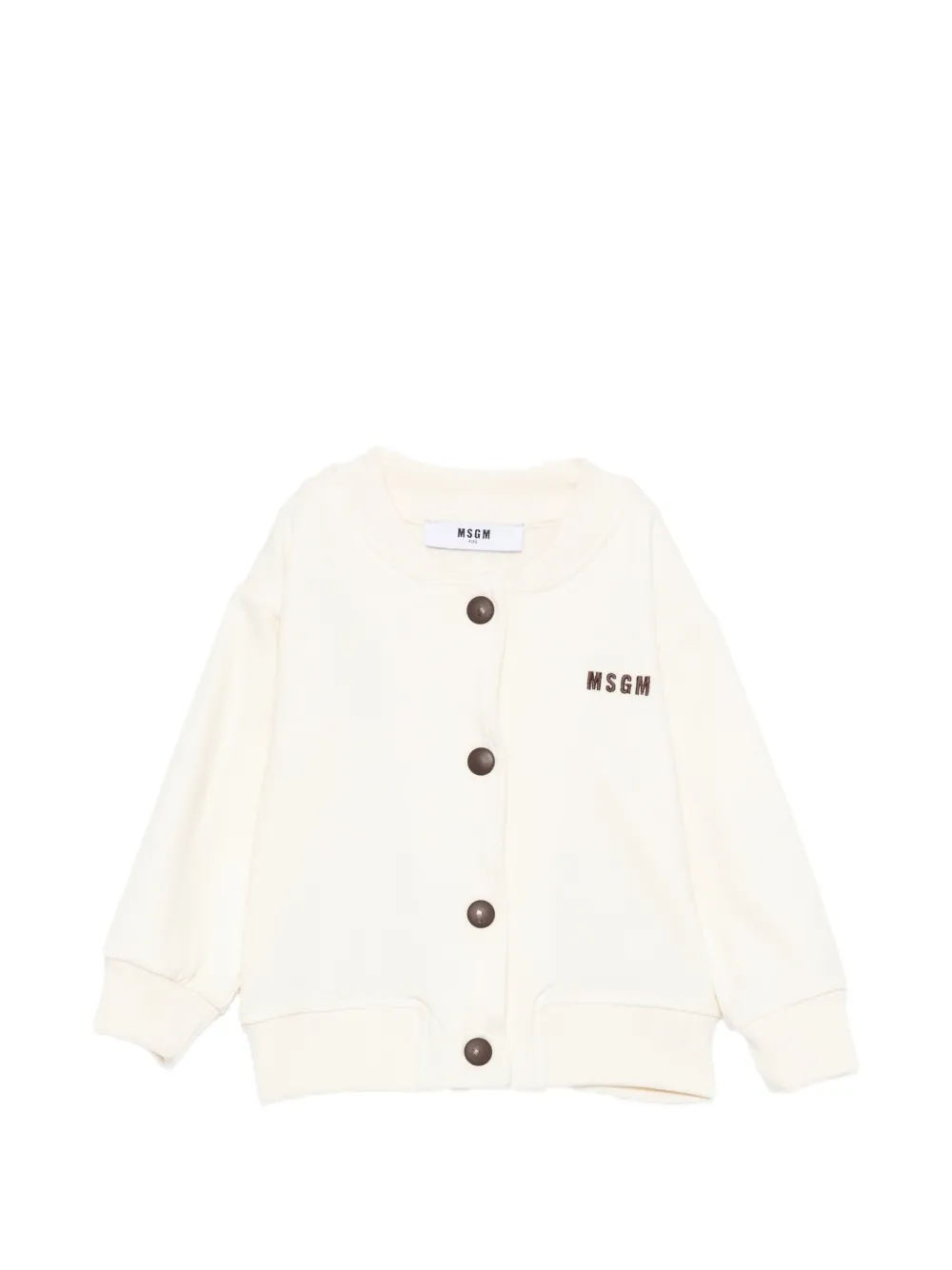 MSGM Kids logo-embroidered jacket - Toni neutri