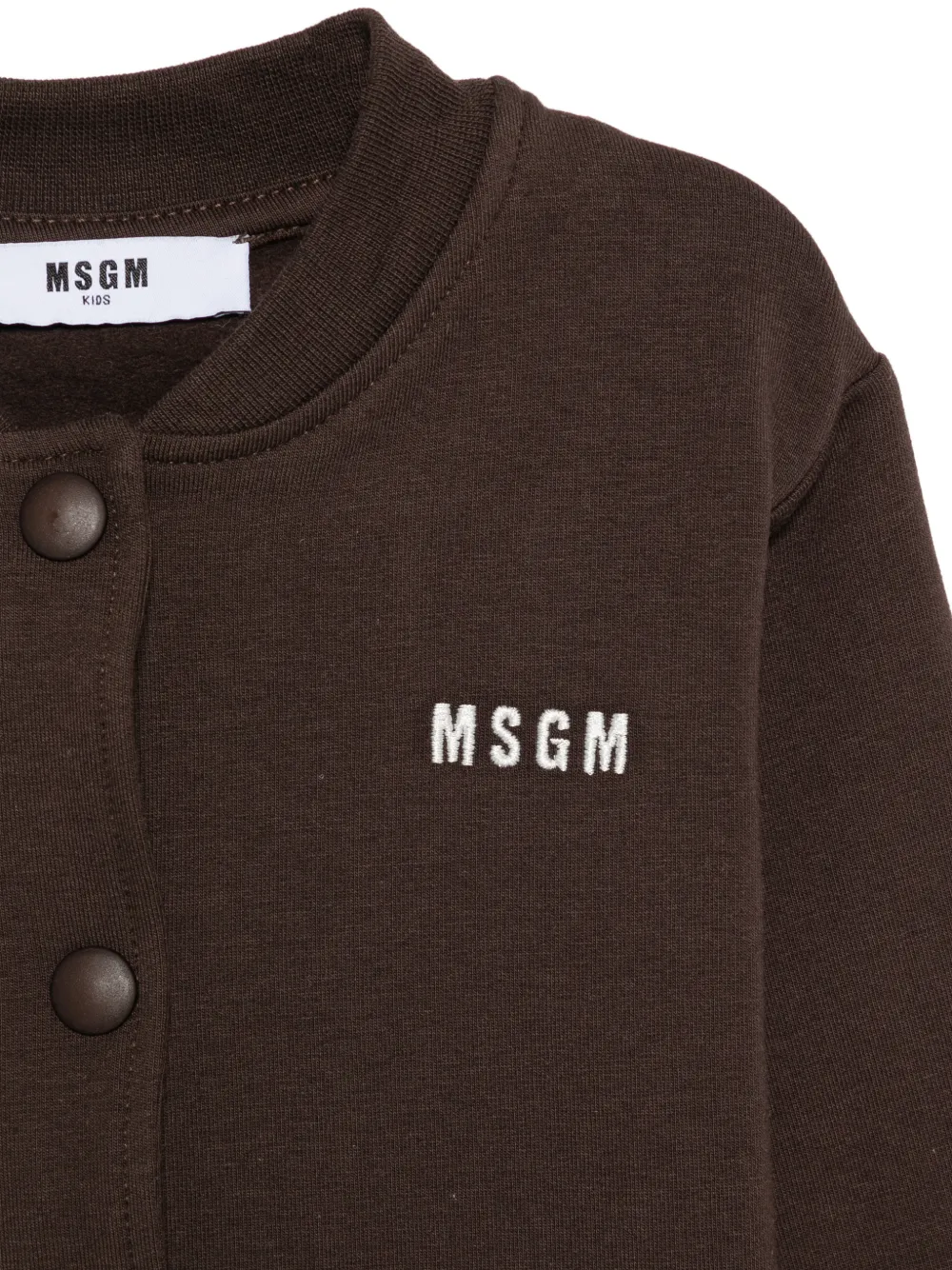 MSGM Kids logo-print bomber jacket Bruin
