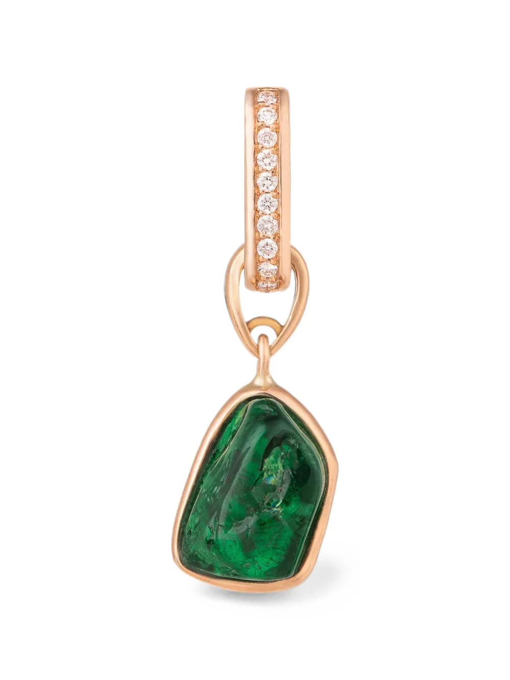 CLARA CHEHAB Liberté tourmaline and diamond charm - Oro