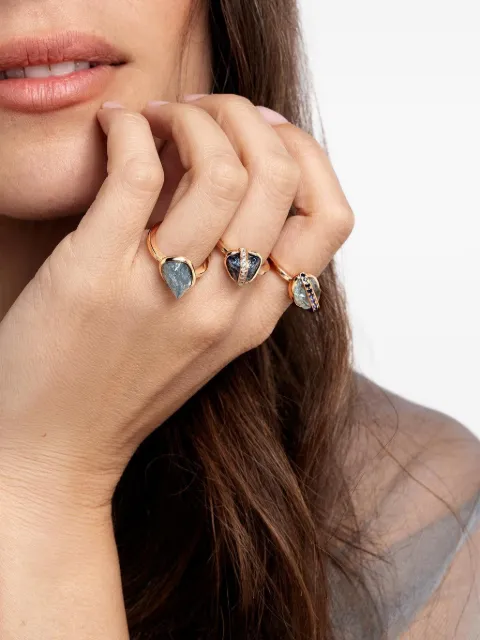 CLARA CHEHAB small Elemental aquamarine and diamond ring