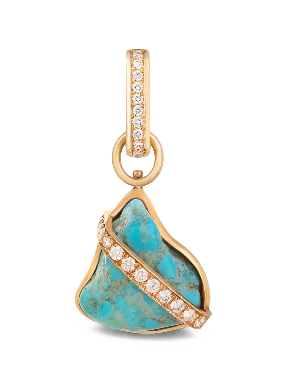 CLARA CHEHAB medium Liberté diamond and turquoise charm