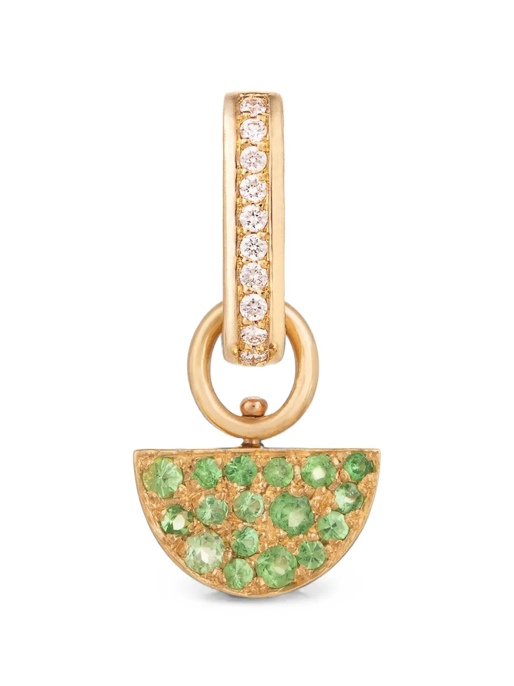 CLARA CHEHAB Liberté Half Moon tsavorite and diamond charm