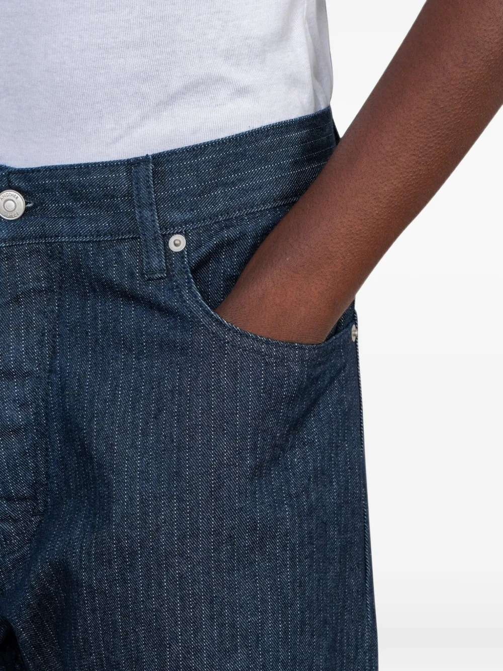 Another Aspect Straight jeans Blauw