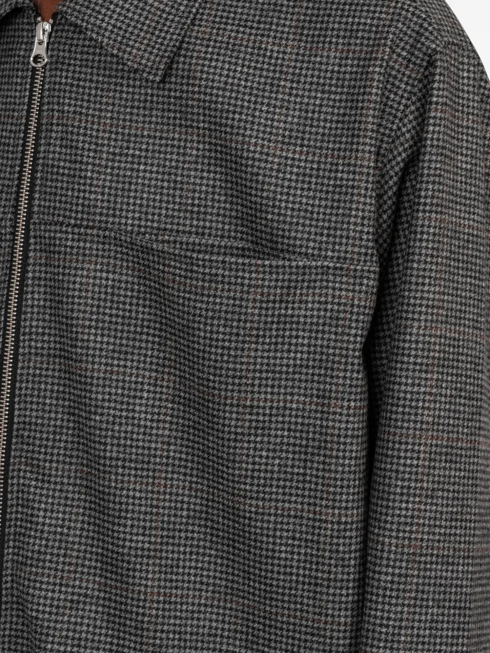 Another Aspect 3.0 geruit shirtjack met rits Grijs