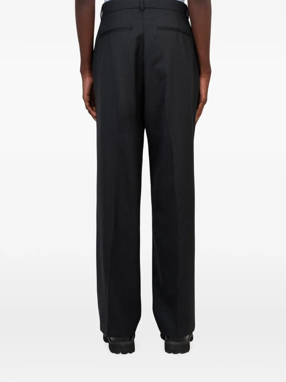 Another Aspect 2.0 broek met krijtstreep Zwart