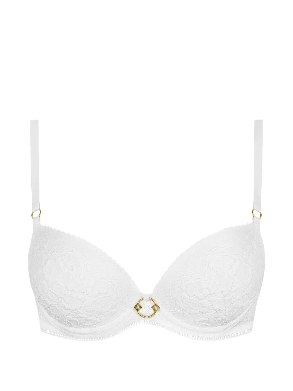 Aubade Illusion lace-embroidered bra - Bianco