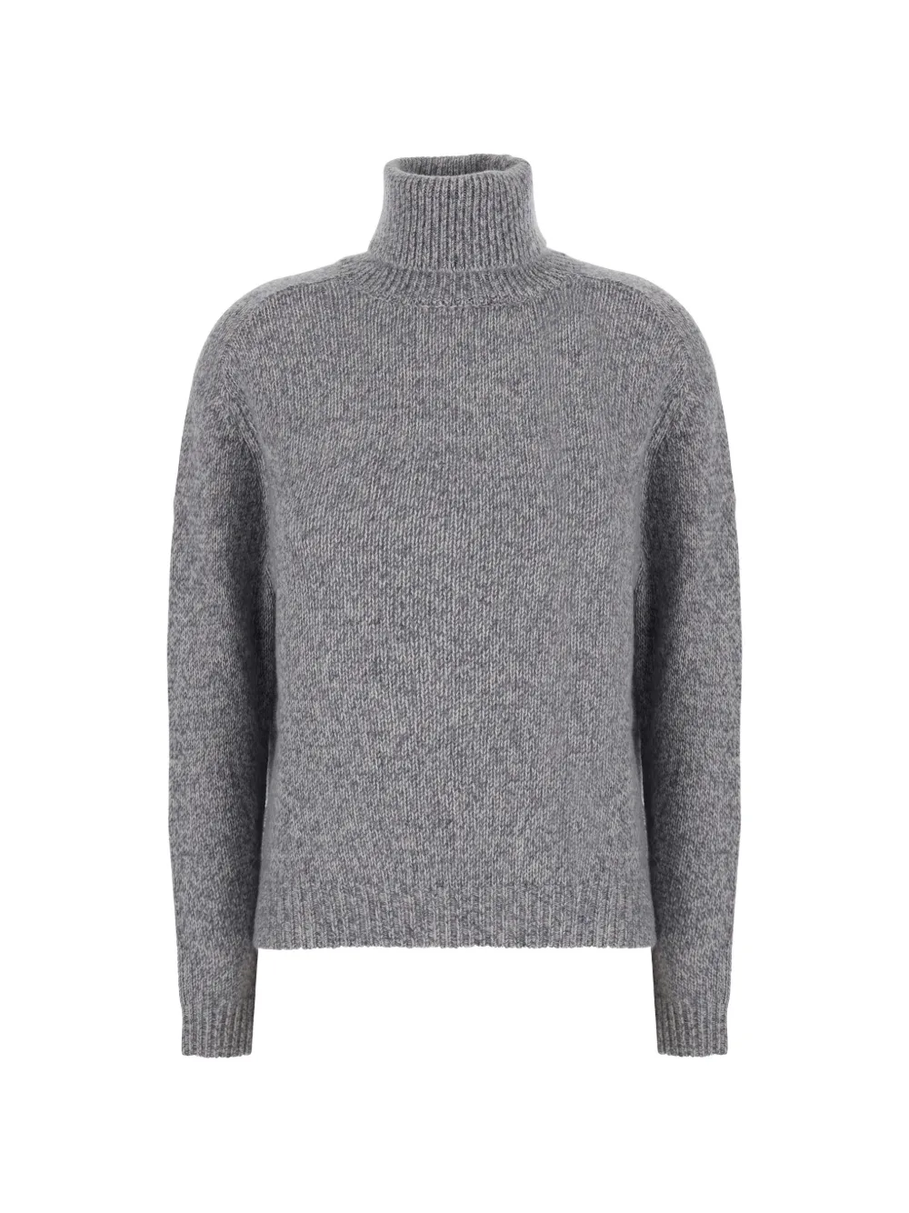 Solocascmir roll-neck knitted sweater - Grigio