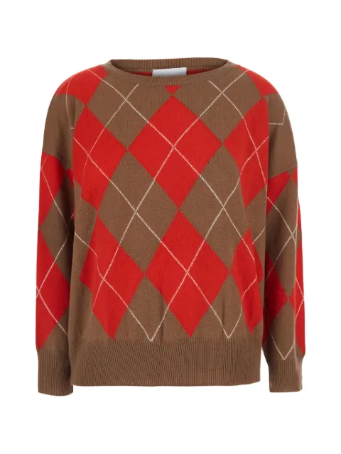 Solocascmir argyle-intarsia sweater