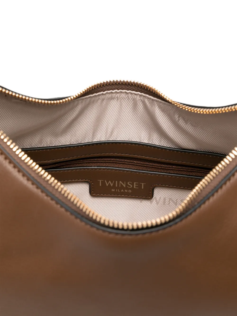 TWINSET Schoudertas met logoplakkaat Bruin