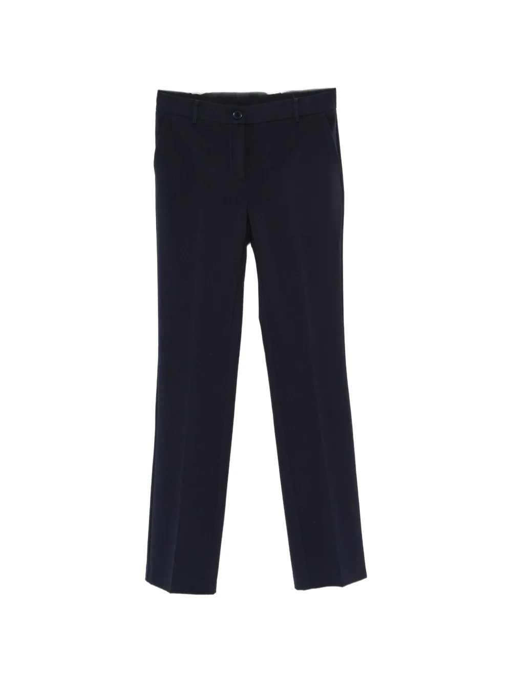 TWINSET logo-plaque straight-leg trousers - Bleu