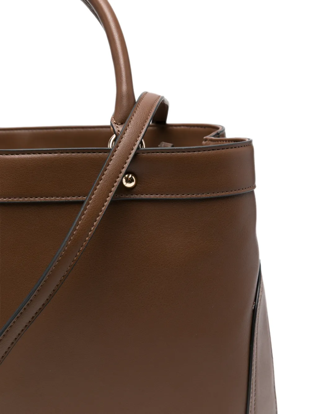 TWINSET Shopper met logoprint Bruin