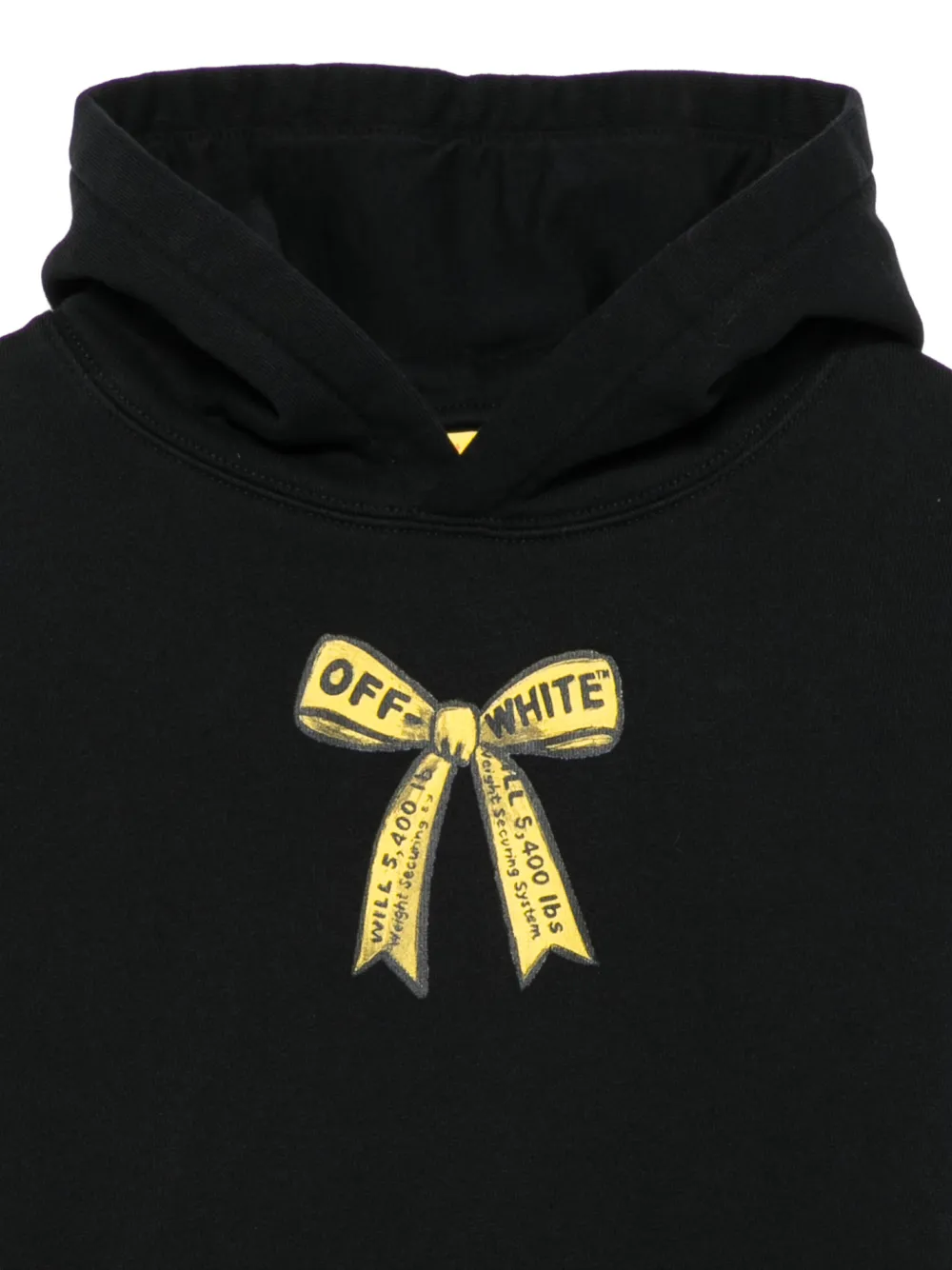 Off-White Kids Industrial Arrows hoodie met strik Zwart