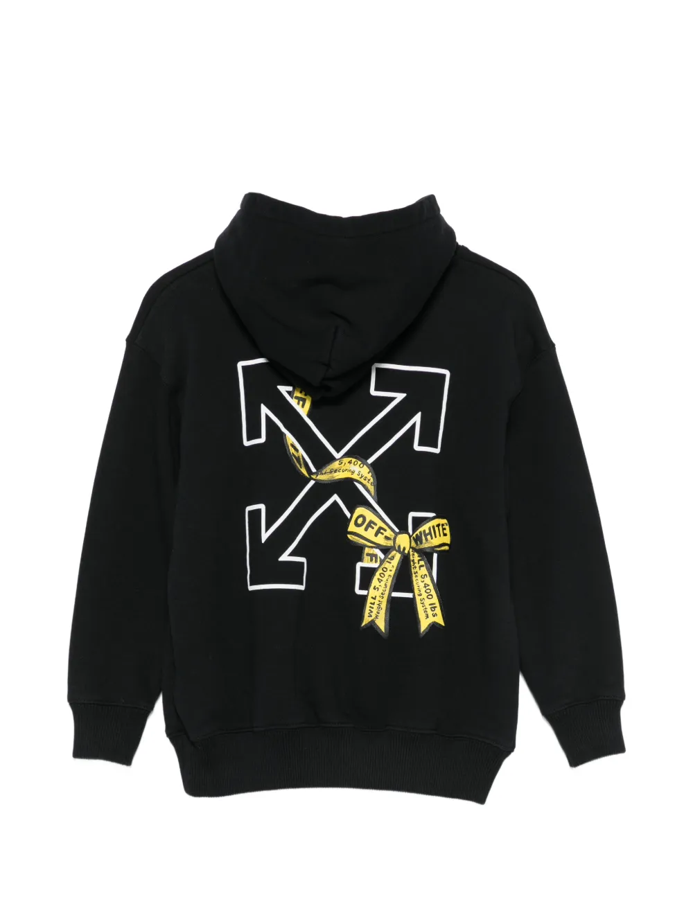 Off-White Kids Industrial Arrows hoodie met strik Zwart