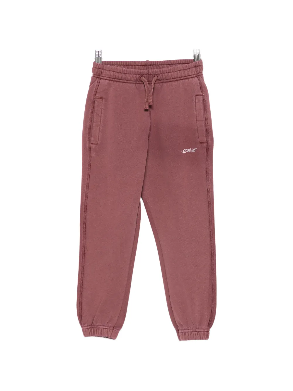 Off-White Kids Pantaloni sportivi Diagonals con logo - Rosso