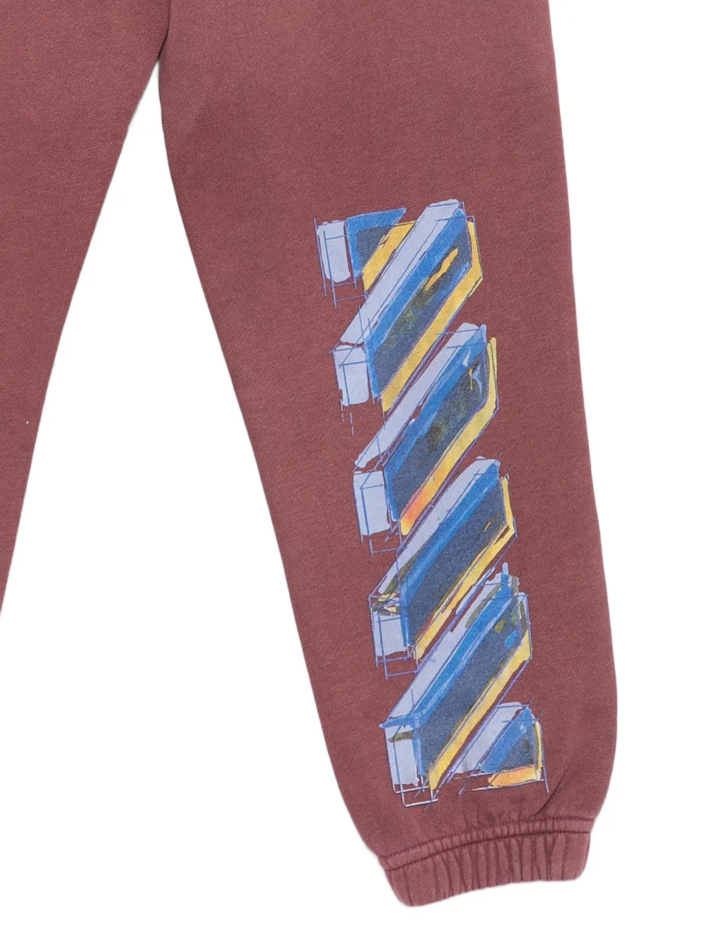 Off-White Kids logo-print Diagonals track pants Rood