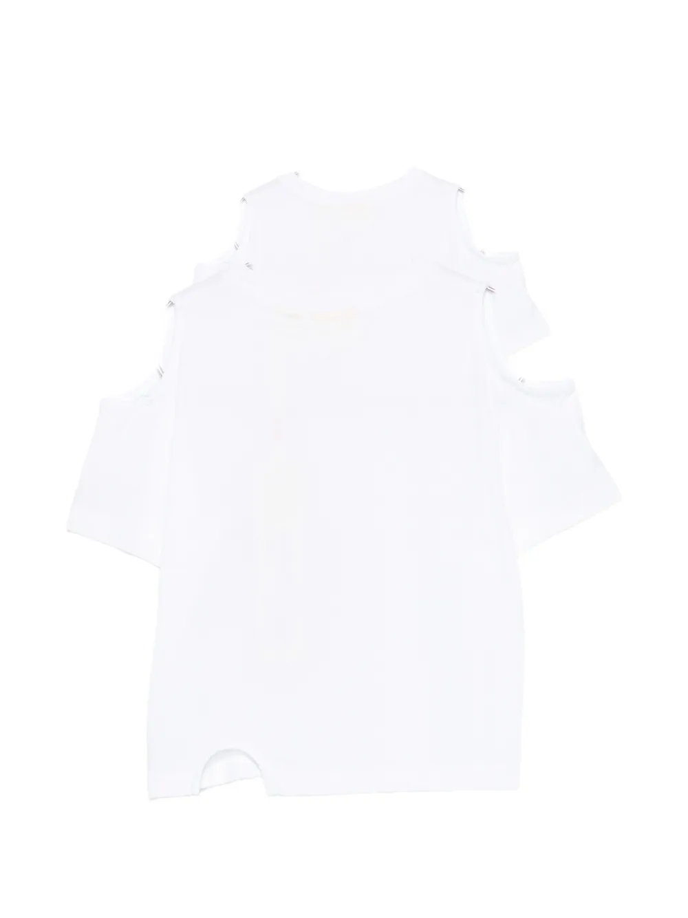 Off-White Kids Cold-shoulder T-shirt met uitgesneden details Wit