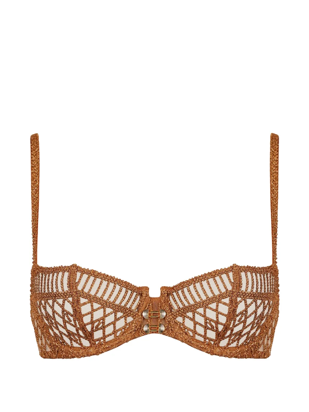 Aubade Reggiseno Stardust Dream con ricamo - Marrone
