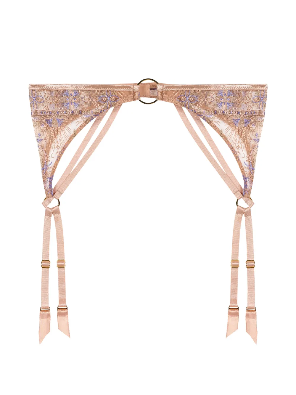 Aubade Sound of Heart embroidered suspender belt