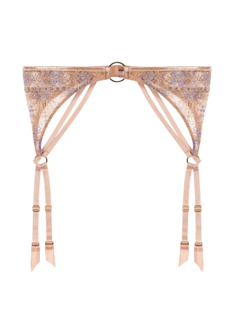 Aubade Sound of Heart embroidered suspender belt