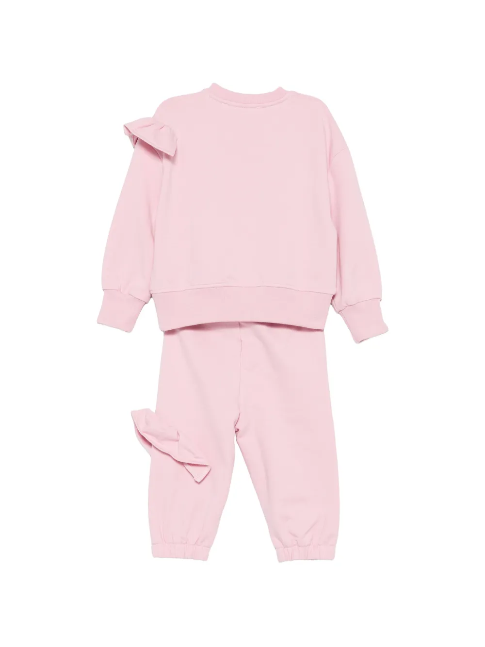 MSGM Kids ruffle-trimmed logo-print tracksuit Roze