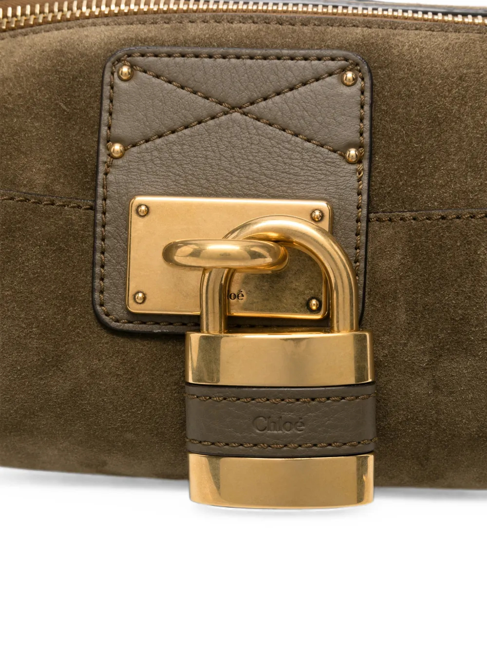 Chloé Paddington suède crossbodytas Groen