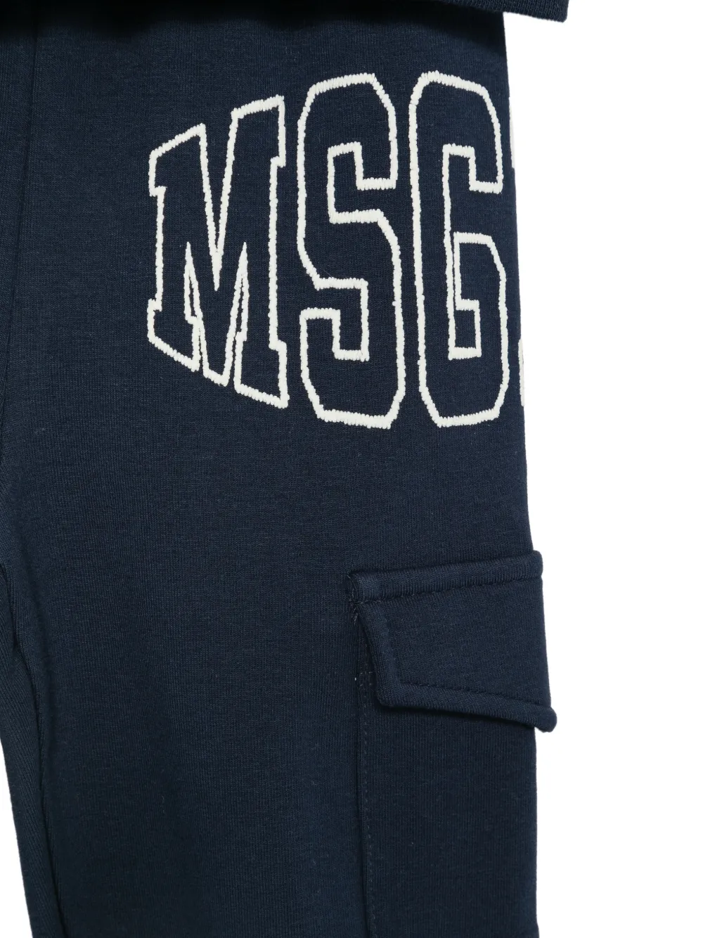 MSGM Kids logo-embroidered tracksuit Blauw