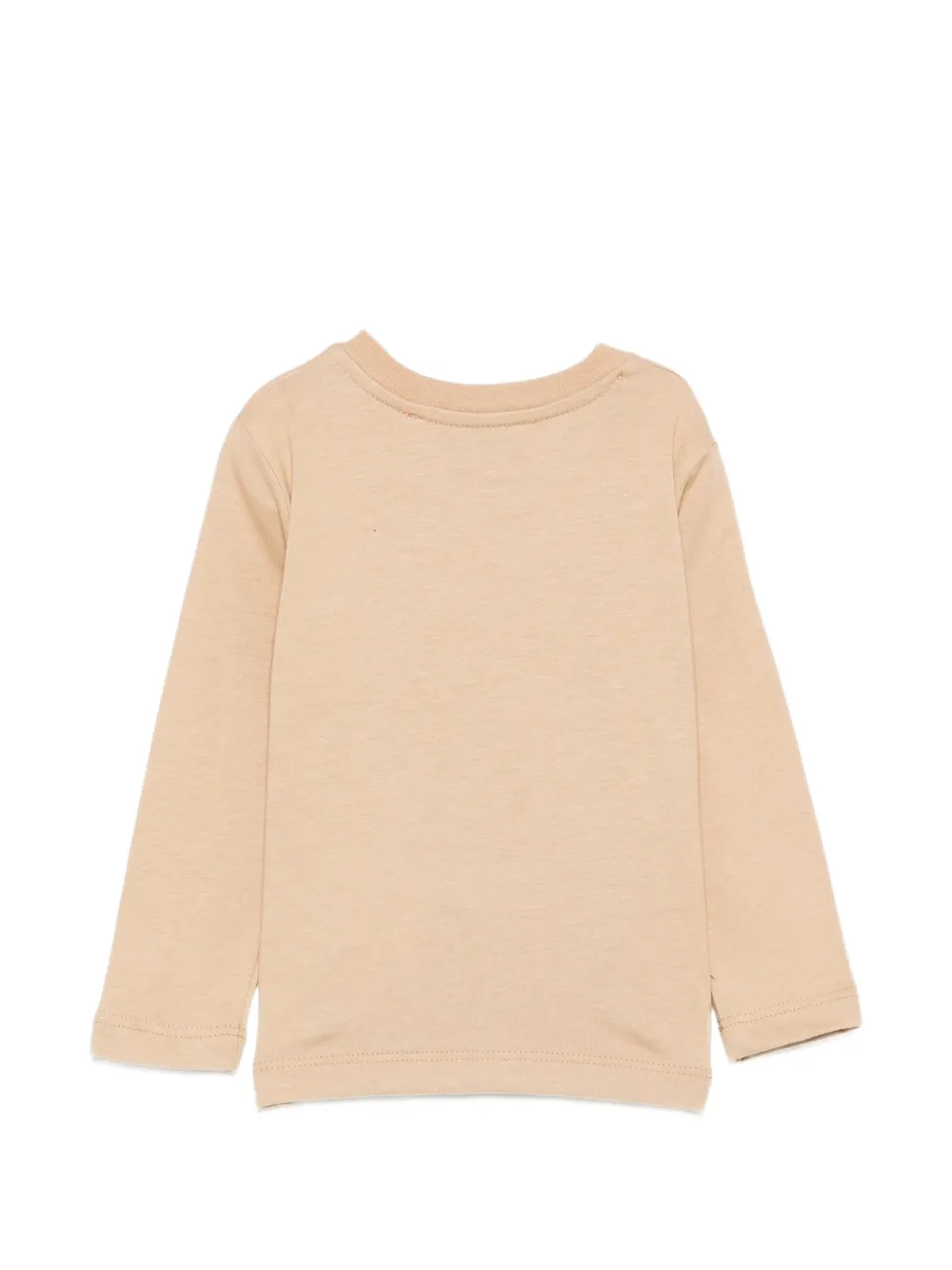 MSGM Kids T-shirt met lange mouwen en logo-print Beige