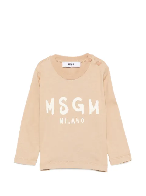 MSGM Kids logo-print long-sleeve T-shirt