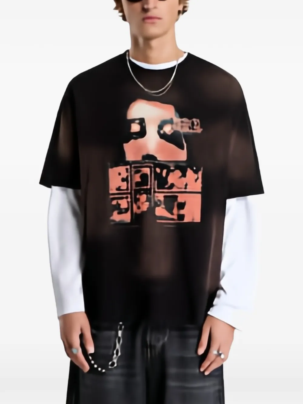 MISBHV 7:30 Pm Lakefront graphic-print washed T-shirt