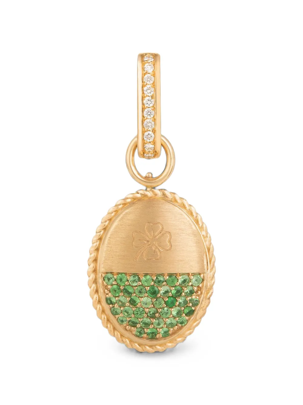 CLARA CHEHAB small Liberté tsavorite and diamond charm - Oro