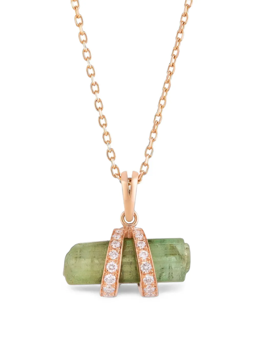CLARA CHEHAB small Elemental diamond and tourmaline necklace - Oro