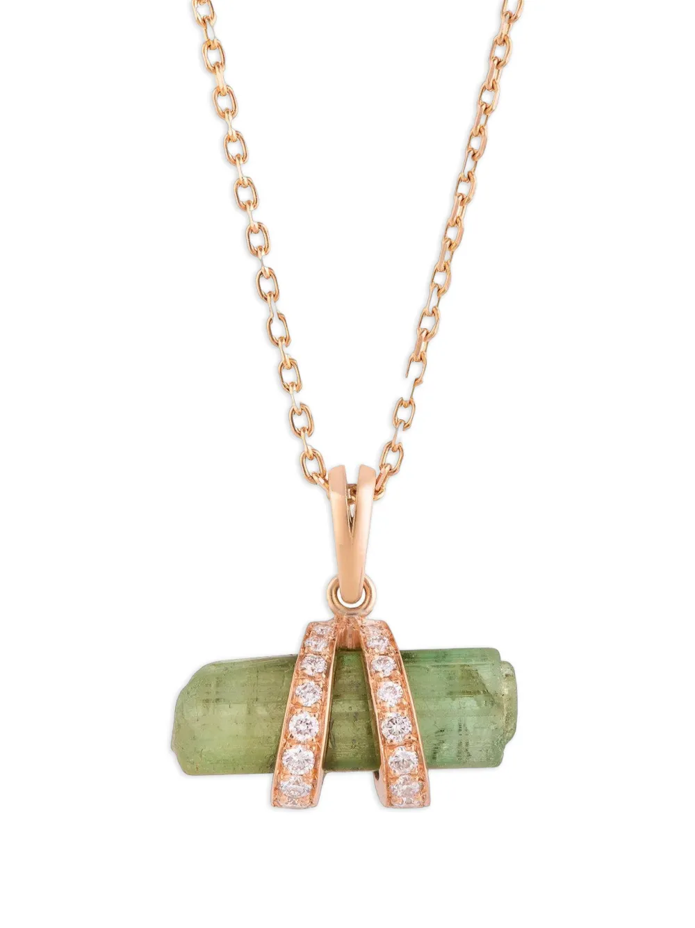 CLARA CHEHAB small Elemental diamond and tourmaline necklace