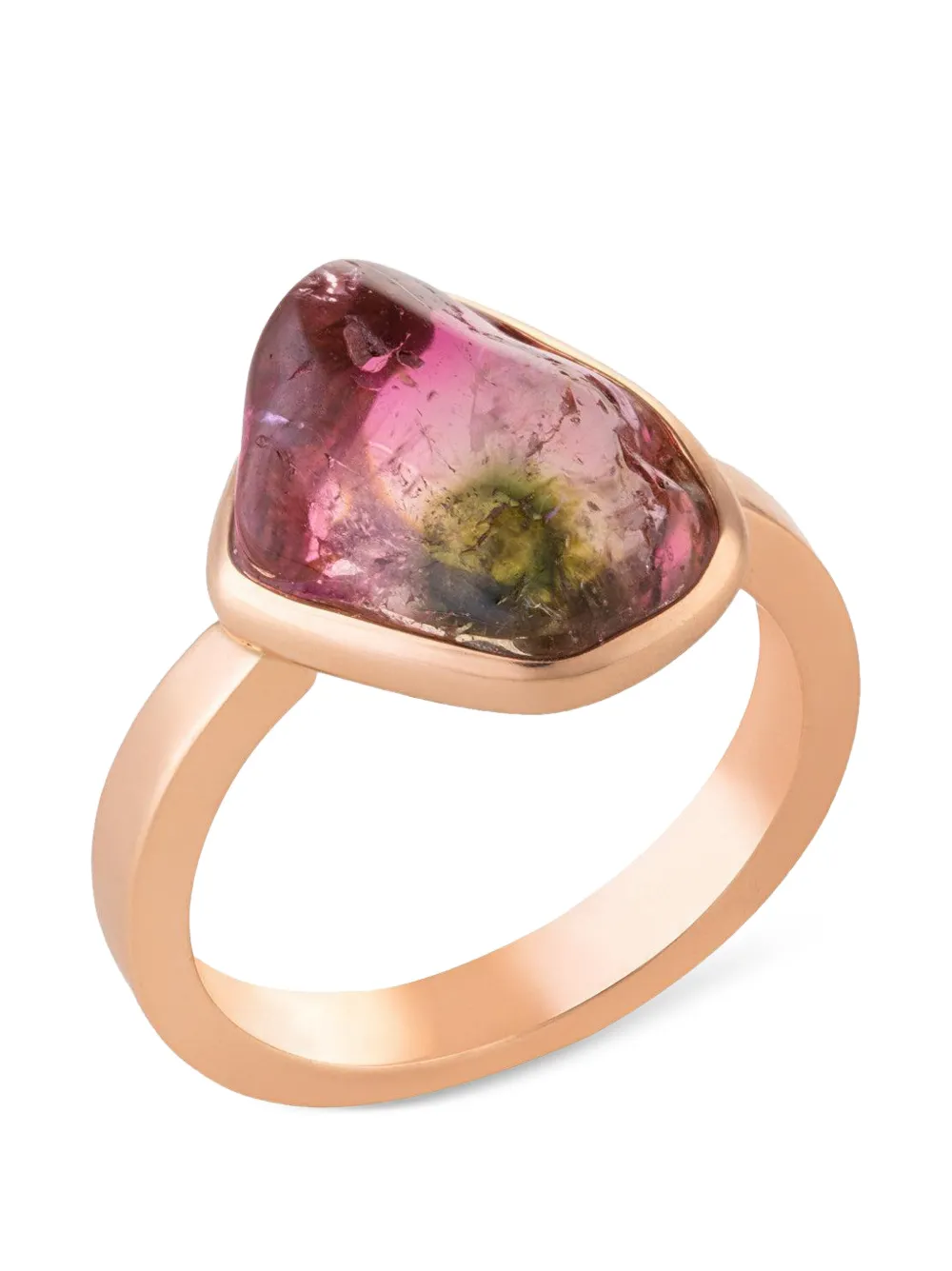CLARA CHEHAB small Genesis watermelon tourmaline ring