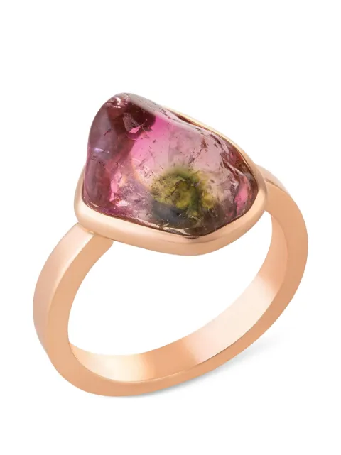 CLARA CHEHAB anillo Genesis pequeño con turmalina sandía