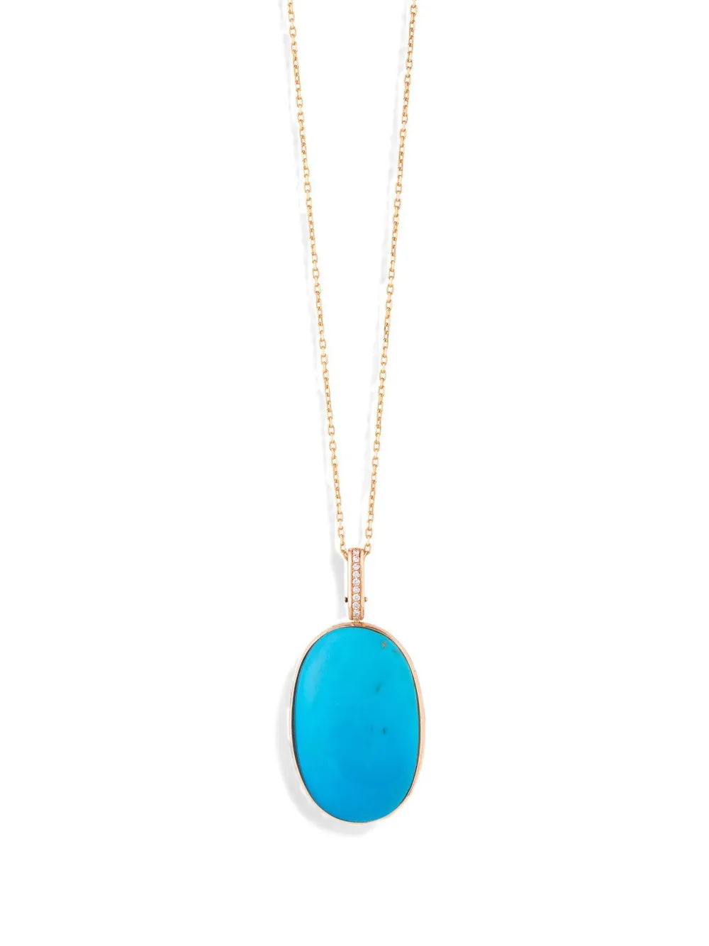CLARA CHEHAB big Elemental turquoise and diamond necklace