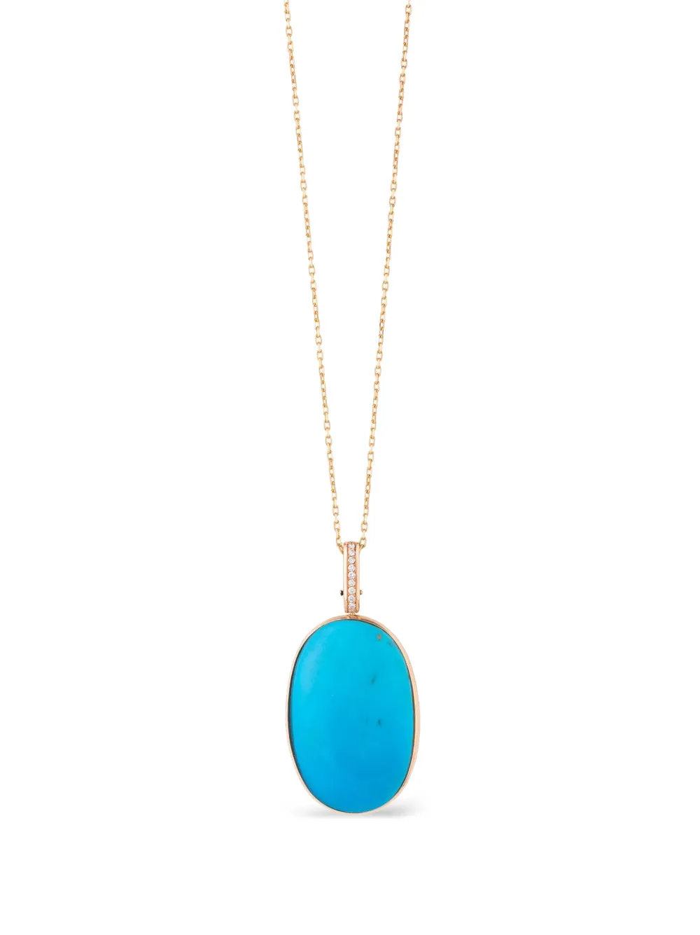 CLARA CHEHAB big Elemental turquoise and diamond necklace