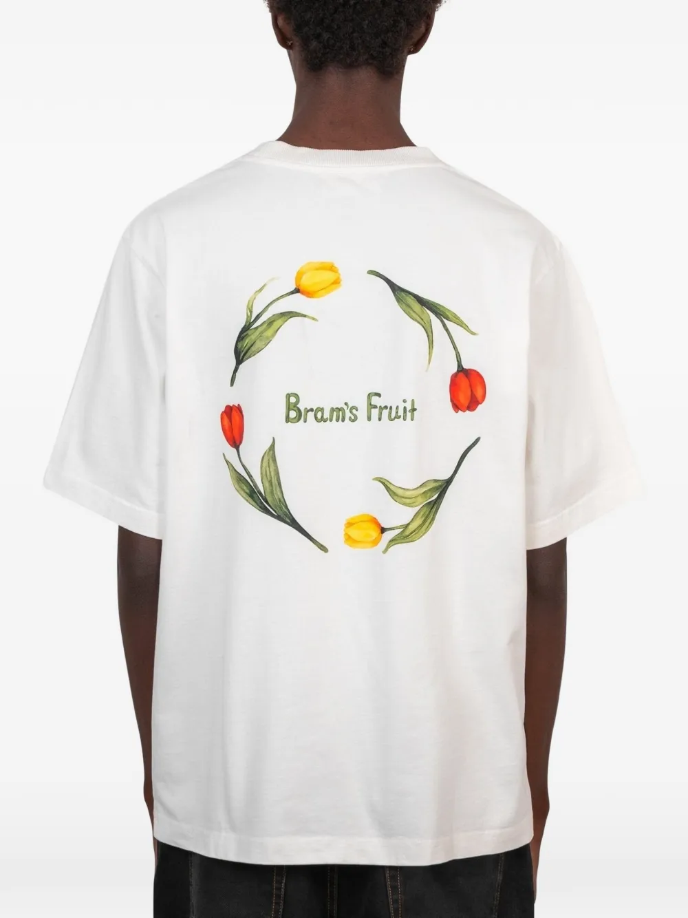 Bram s Fruit Flora 2.0 T-shirt met grafische print Wit