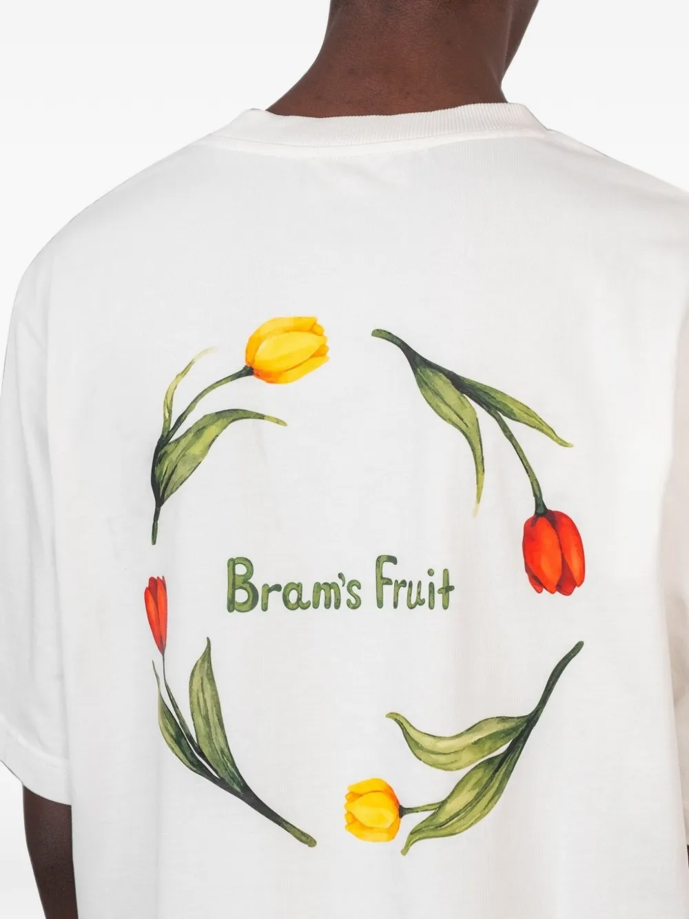 Bram s Fruit Flora 2.0 T-shirt met grafische print Wit