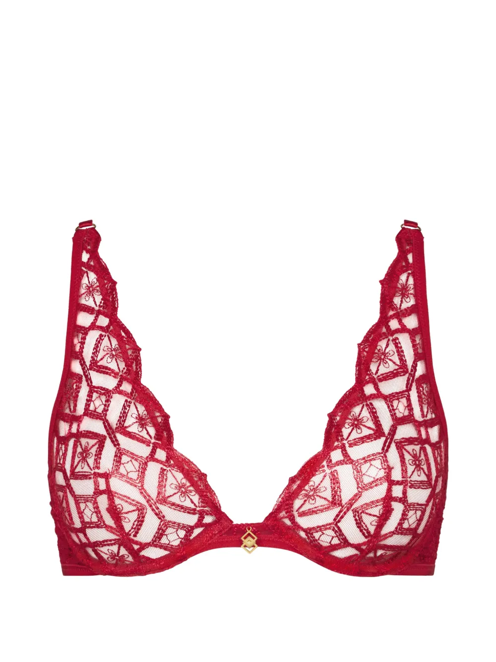 Aubade Sense of Illusion Triangel-BH mit tiefem Ausschnitt - Rot