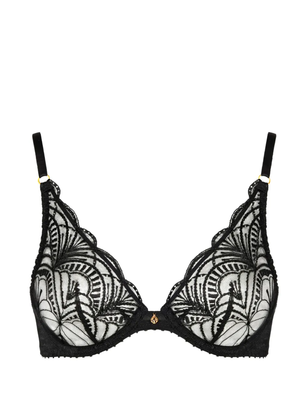 Aubade Reggiseno a triangolo Vibes con ricamo - Nero