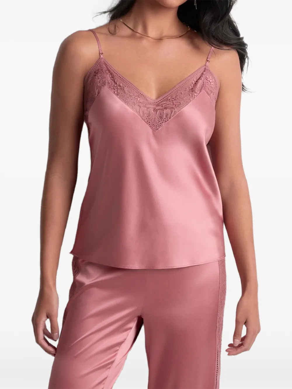 Aubade Midnight Whisper hemd met kanten afwerking Roze