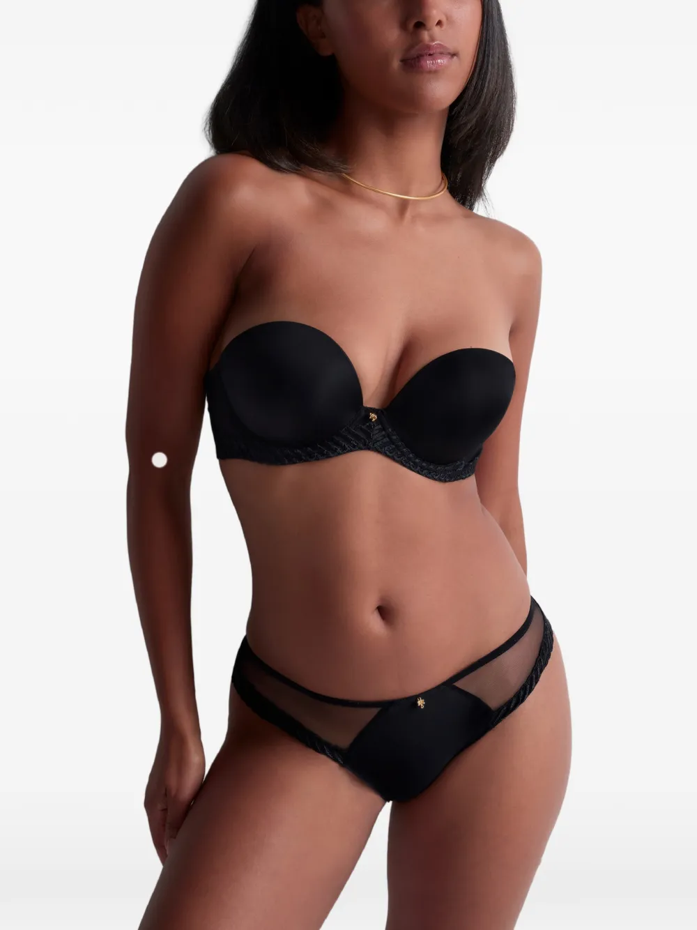 Aubade Sheer Emotion plunge bandeau bh Zwart